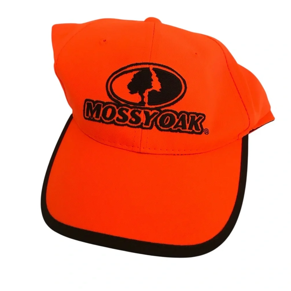 Mossy Hunters Orange Oak Cap Retro Deadstock Neon Bright Outdoor Camping Sport